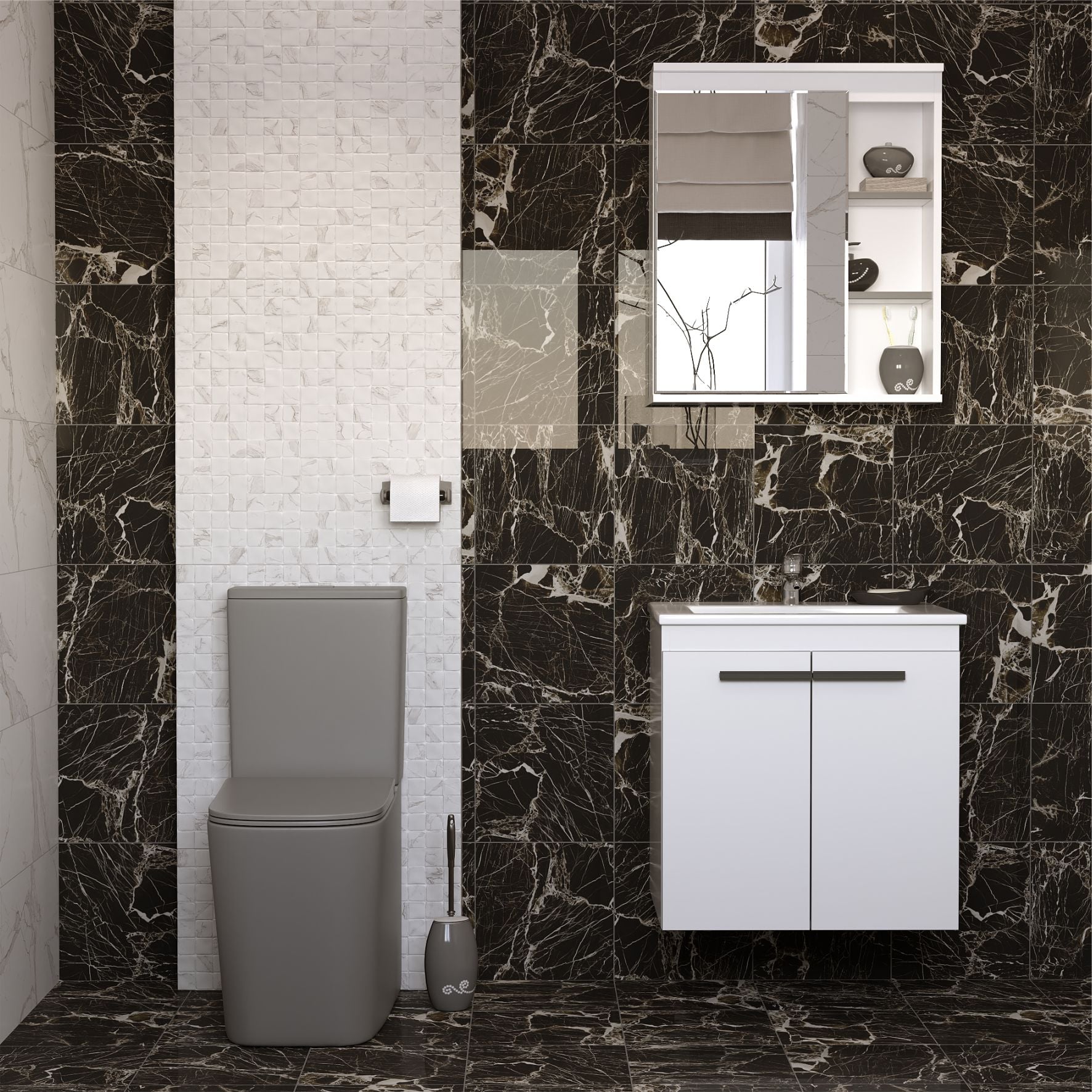 Подвесная тумба Nova Vector 60 белая разобранная (Next-60)