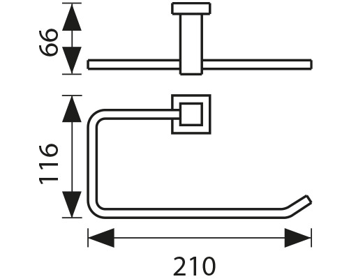 Полотенцедержатель Kaiser Canon Br KH-4301 бронза
