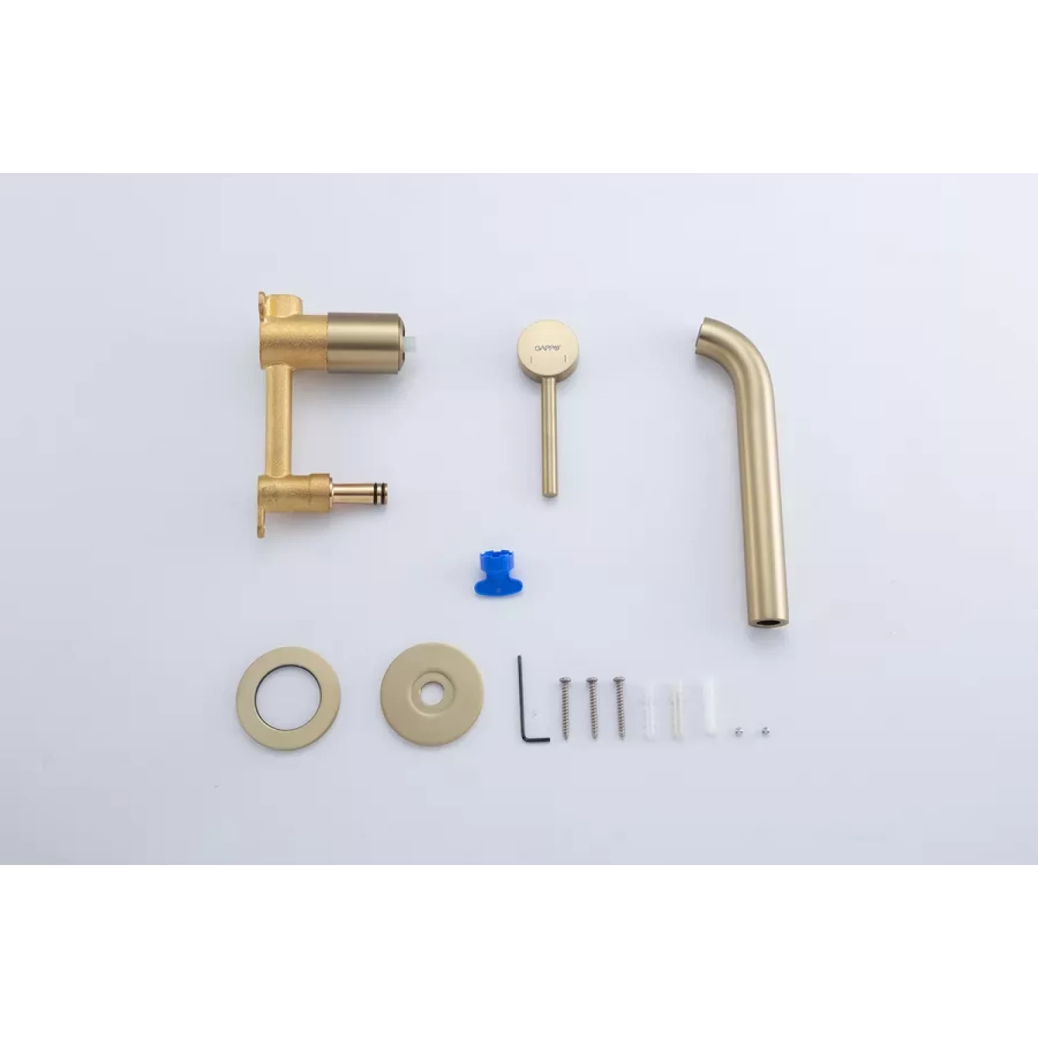 Встраиваемый смеситель для раковины Gappo G06-3 G1206-3 золотой сатин