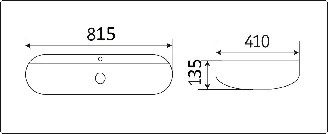 Накладная раковина CeramaLux 81,5 N D1347 белая