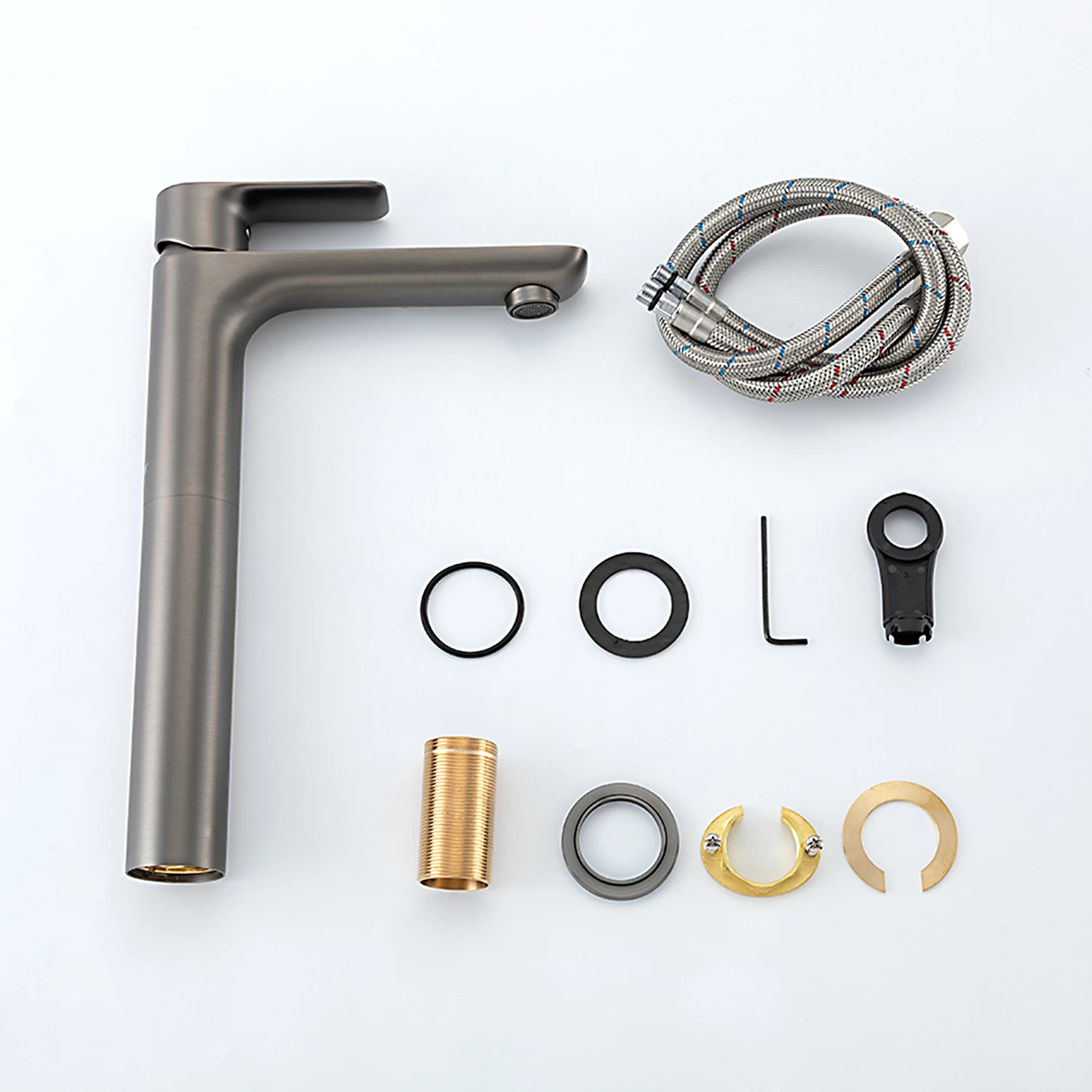 Высокий смеситель для раковины Gappo G48-9 G1048-92 оружейная сталь