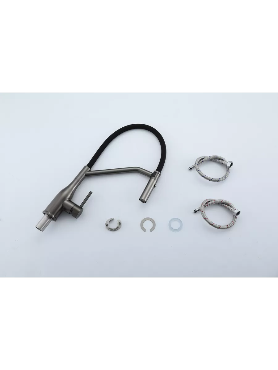 Смеситель для кухни Gappo G4098-19 оружейная сталь