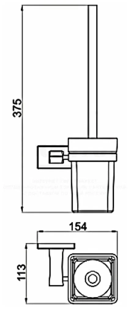 Настенный ершик Gappo G07 G0710 хром