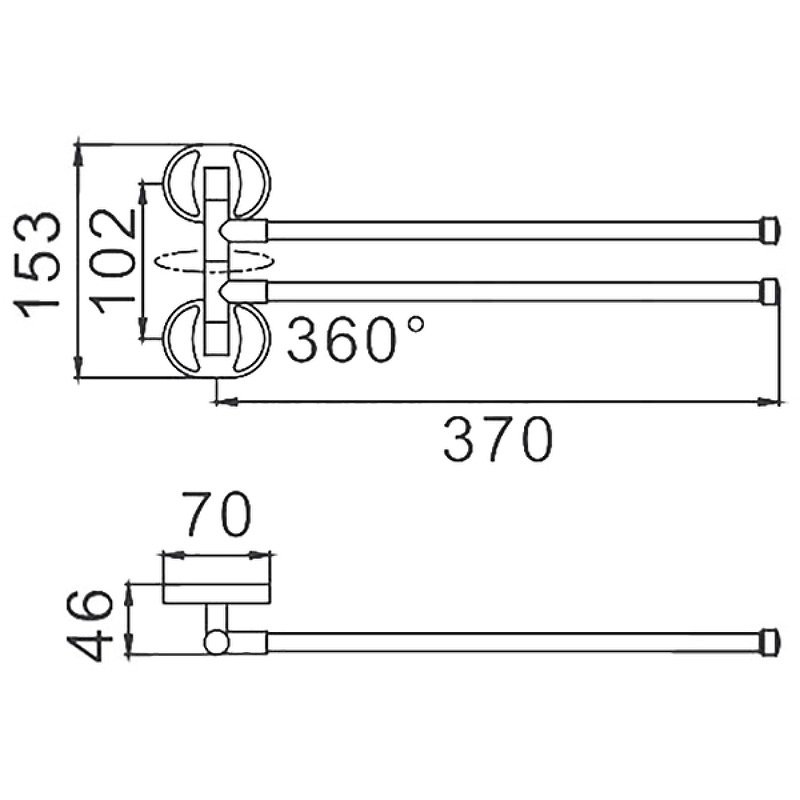 Двойной полотенцедержатель Frap F19 F1912