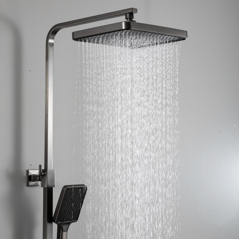 Душевая система Frap H90-9 F2490-9 оружейная сталь