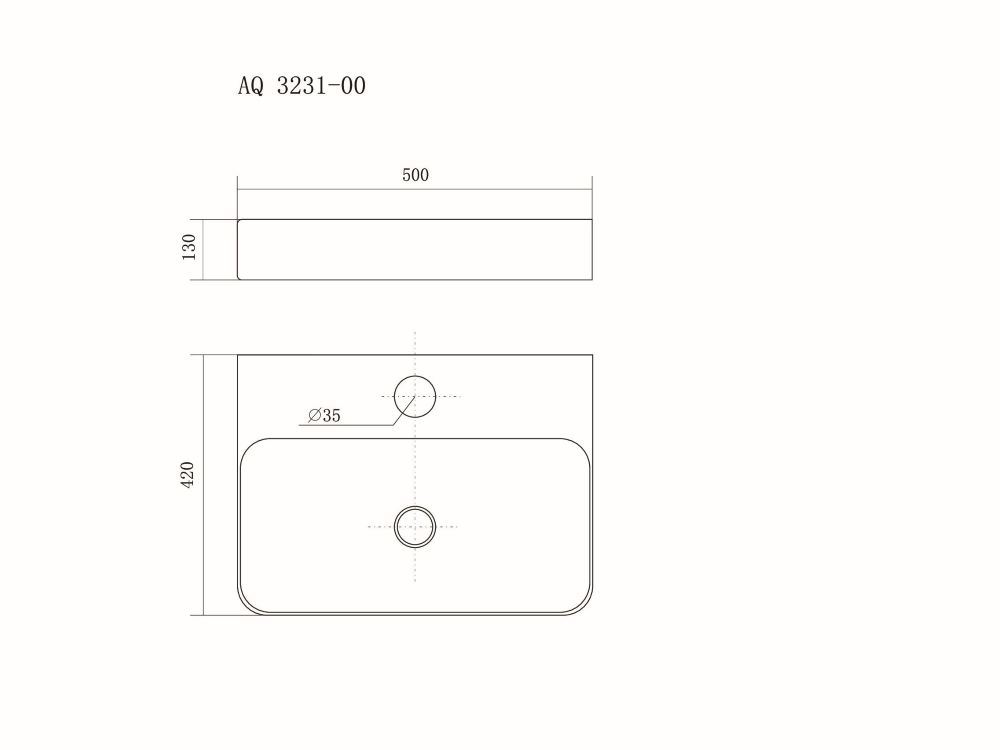 Раковина накладная Aquatek AQ3231-00 50*42 см белая