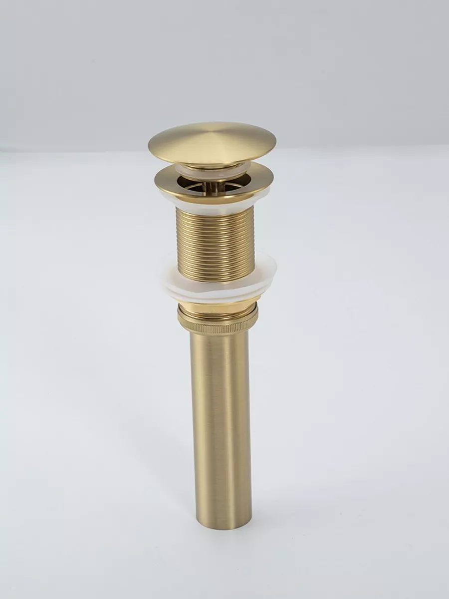 Накладная раковина D40 с донным клапаном Gappo GX101-3 золотой сатин