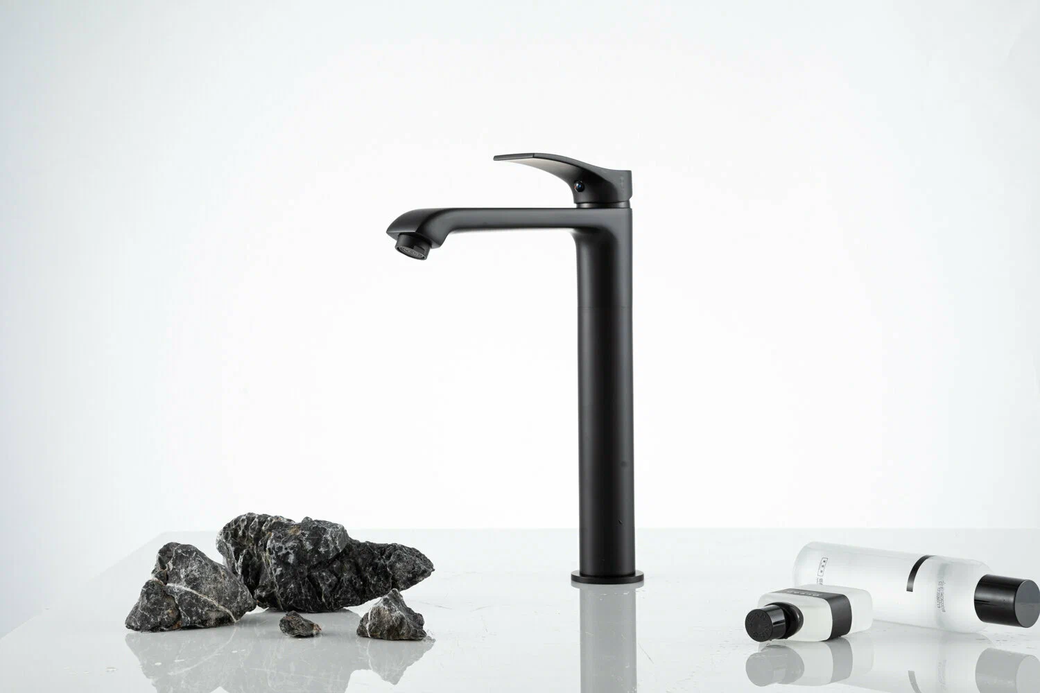 Высокий смеситель для раковины Frap H75-6 F1075-26 черный