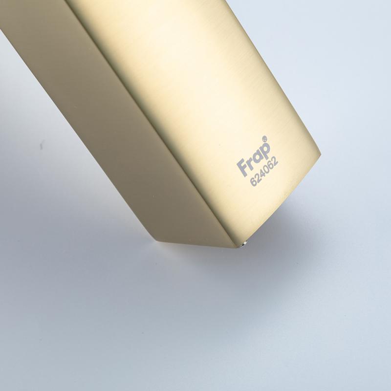 Смеситель для раковины Frap H90-3 F1090-3 золотой сатин