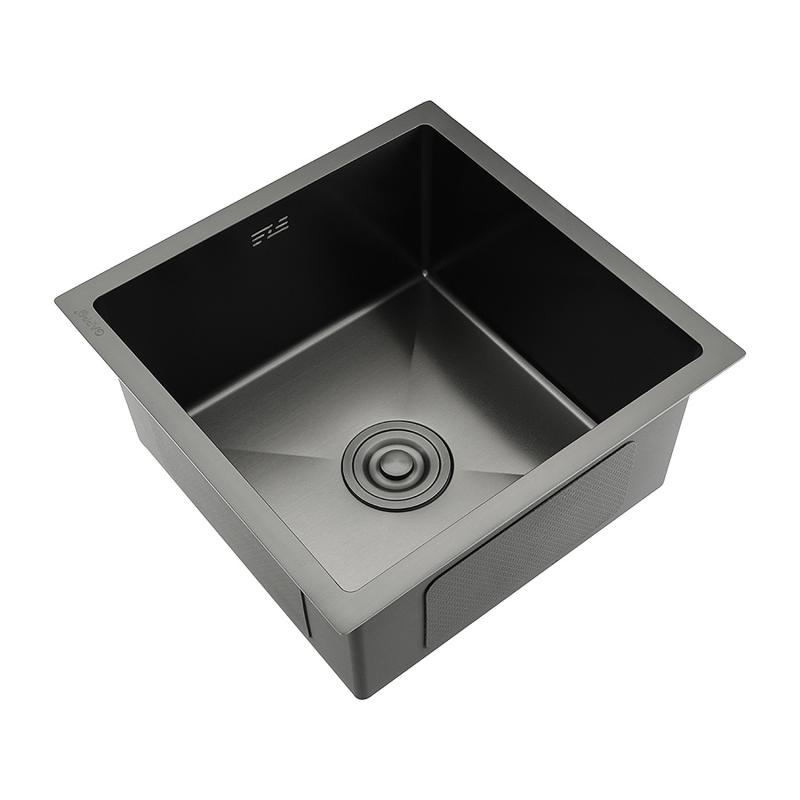 Мойка для кухни с коландером из нержавеющей стали Gappo GS4444-6 черная