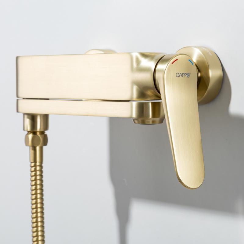 Смеситель для ванны Gappo G10-3 G3210-3 золотой сатин