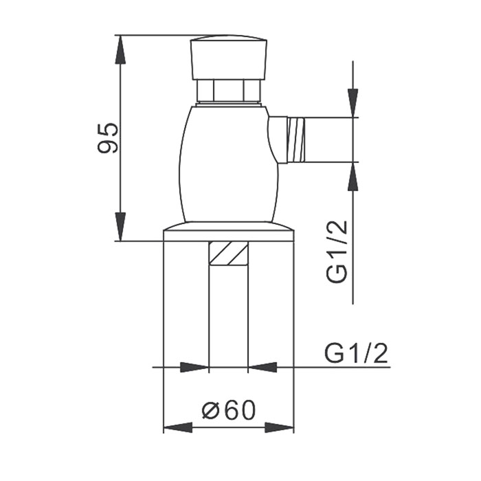 Смыв для писсуара Frap F7201 хром