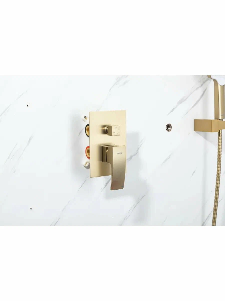 Встраиваемая душевая система Gappo G07 G7107-73 золотой сатин