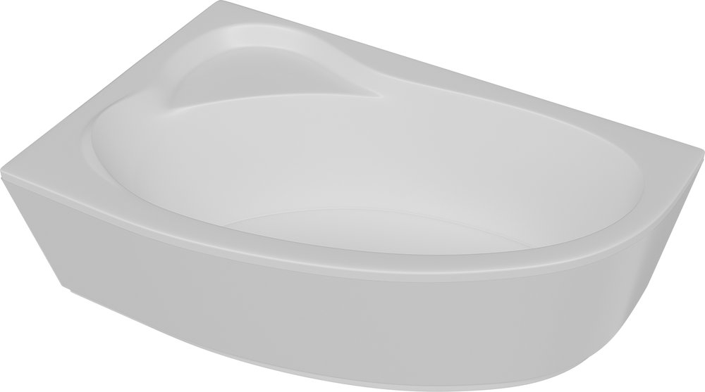 Акриловая ванна Aquatek Фиджи 170*110 L левая, с вклеенным каркасом, фронтальным экраном, сифоном