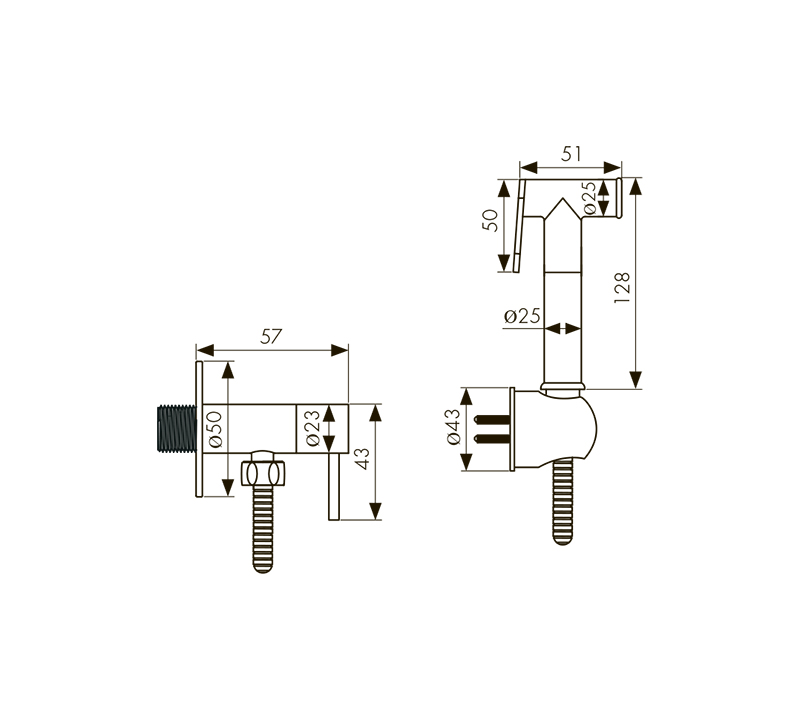 Гигиенический набор Kaiser SH-332 Rel/An бронза