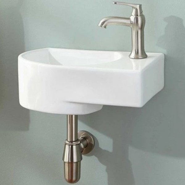 Подвесная раковина CeramaLux 41 N 9273L левая белая