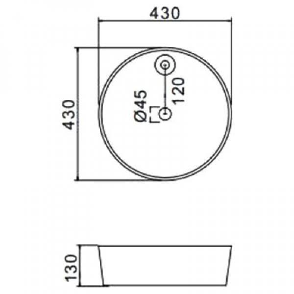 Накладная раковина Gappo 43 GT104 белая