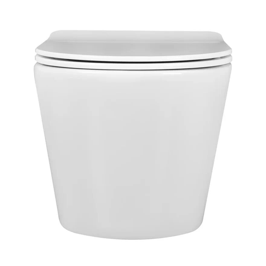 Унитаз подвесной Aquatek Вега AQ1905-00 безободковый, тонкое сиденье с механизмом плавного закрывания