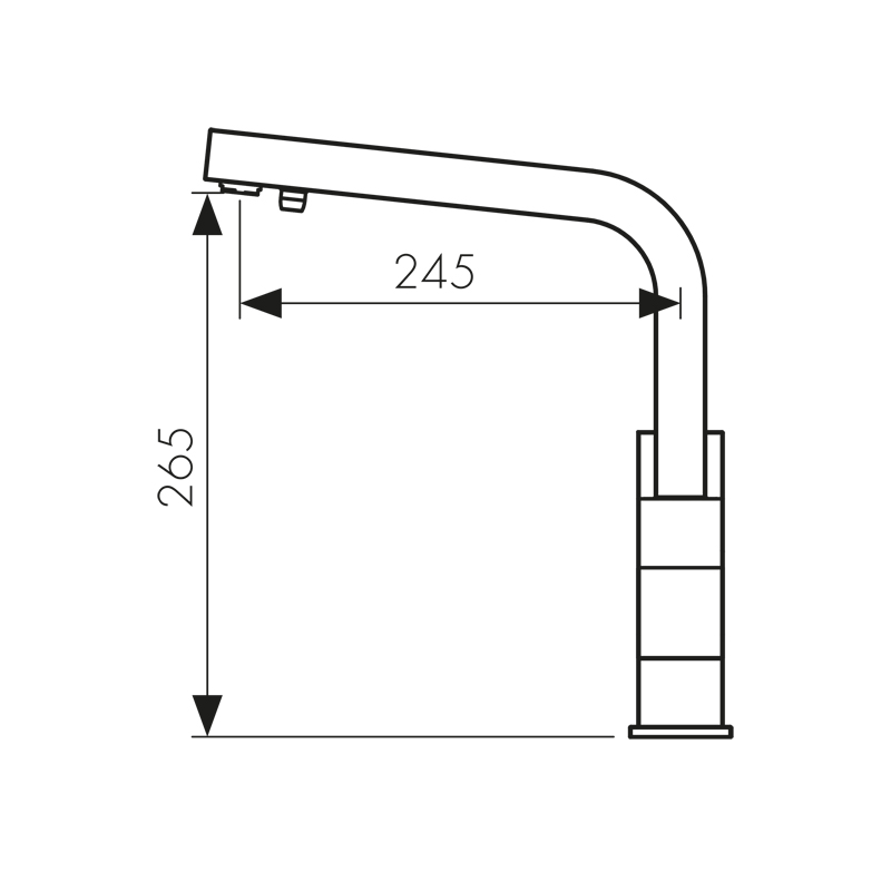 Смеситель для кухни с встроенным краном под питьевую воду Kaiser Sonat 34044-9 Black Mat