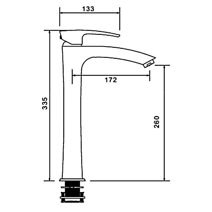 Смеситель для раковины Gappo G07-4 G1007-42 Бронза