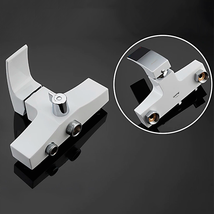 Смеситель для ванны  Gappo G07-8 G2207-7 белый-хром