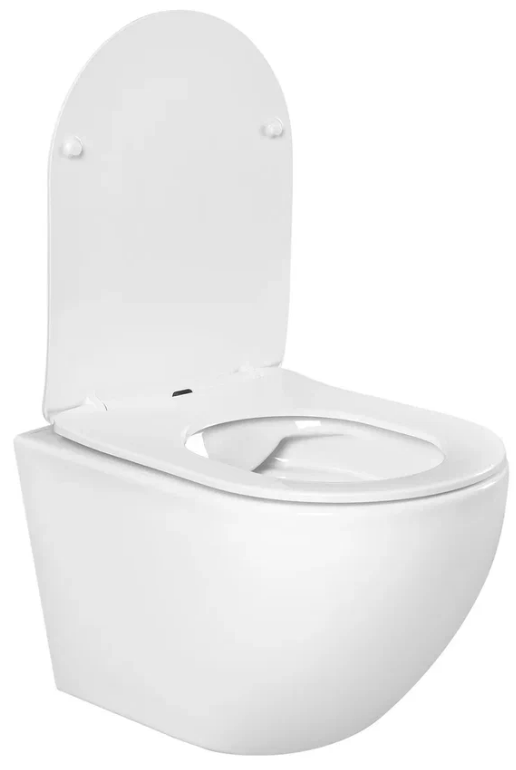 Унитаз подвесной Aquatek Европа AQ1901-00 безободковый, тонкое сиденье, с механизмом плавного закрывания