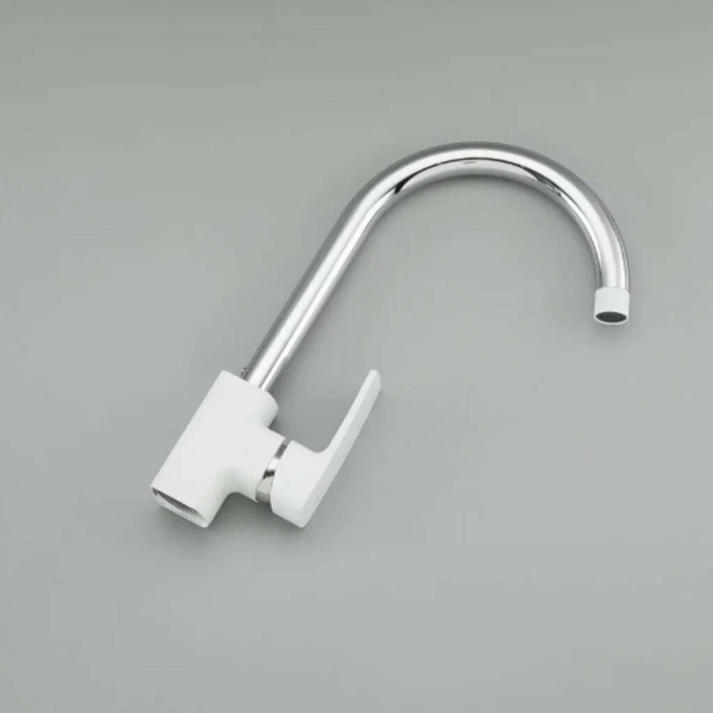 Смеситель для кухни с гибким изливом Frud R43151-8 белый-хром