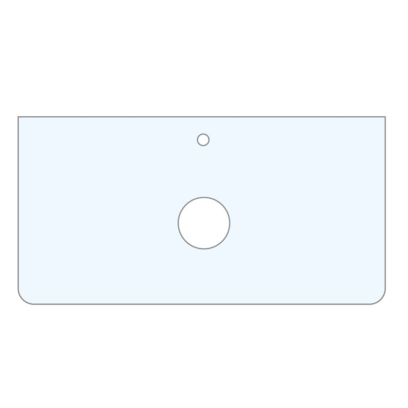 Стеклянная столешница Мирсант Blanco 80