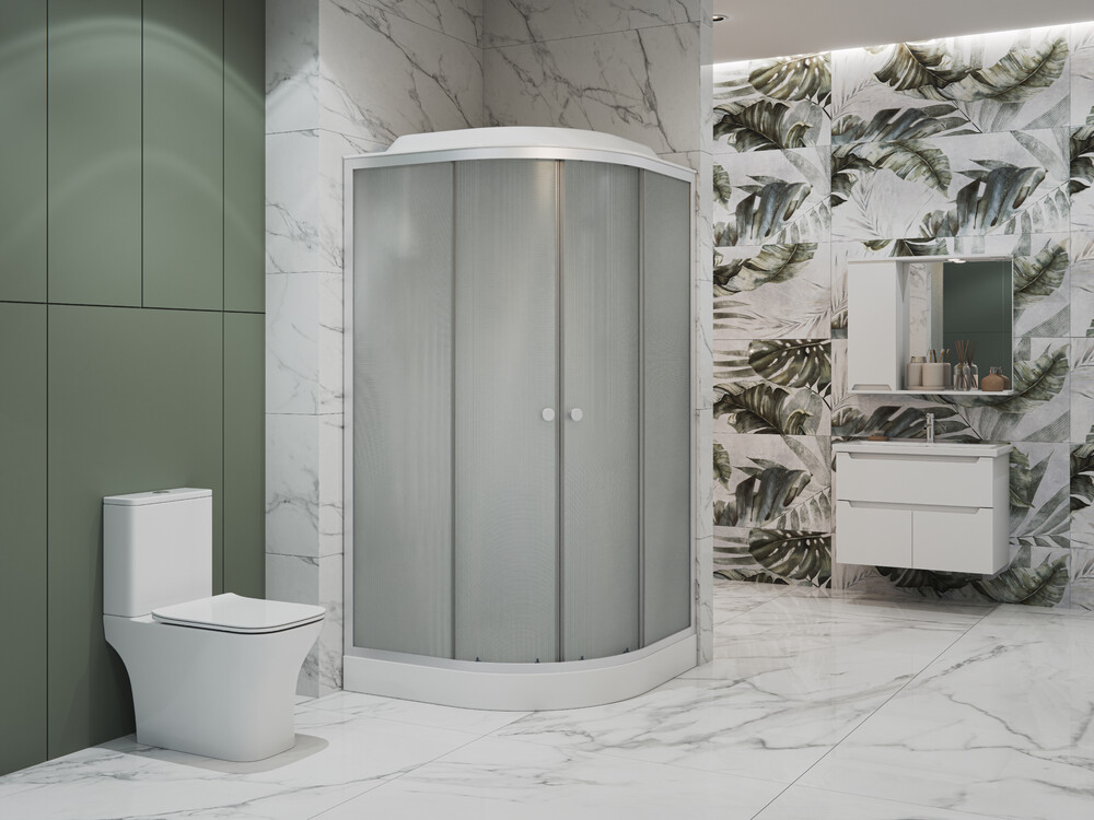 Душевая кабина EvaGold F901WS 90*90, рифленое стекло