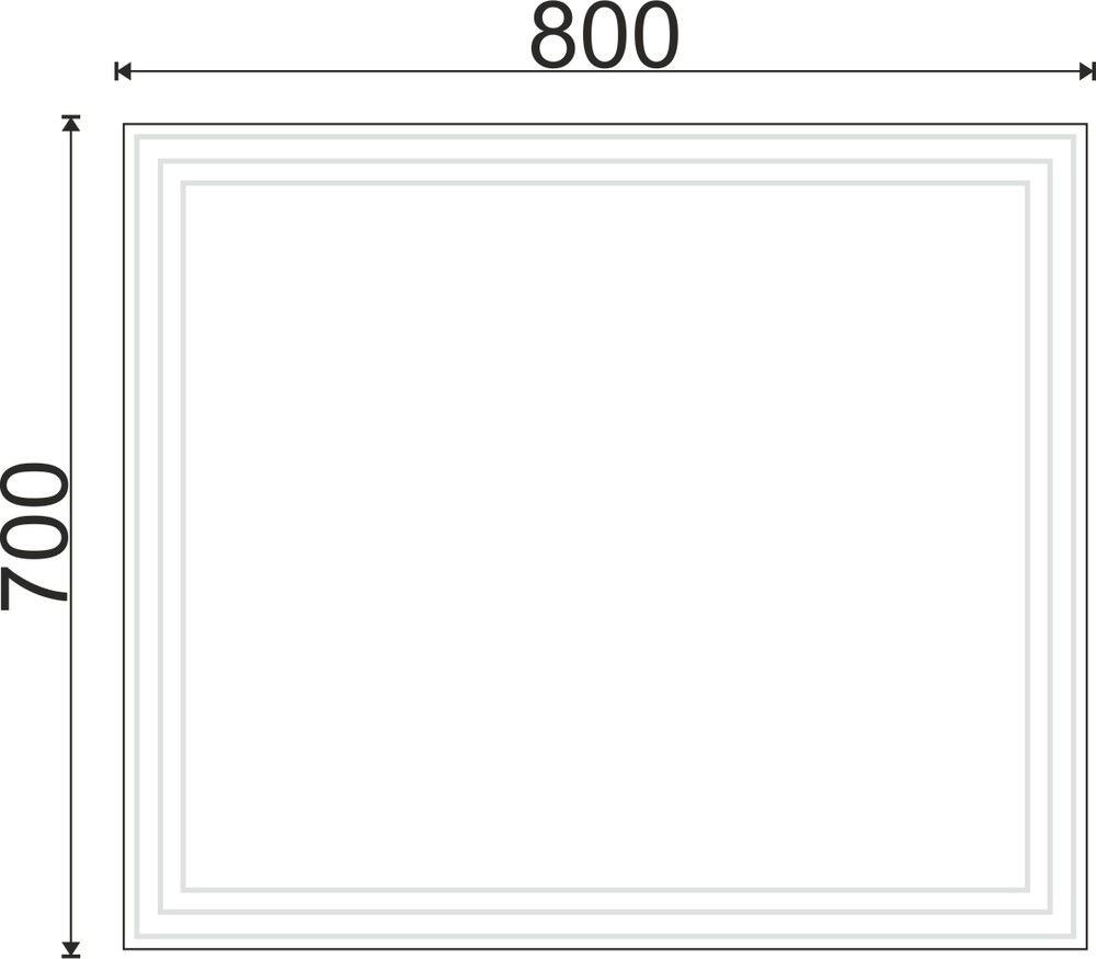 Зеркало EvaGold Francesca 80 с LED подсветкой с сенсорным выключателем