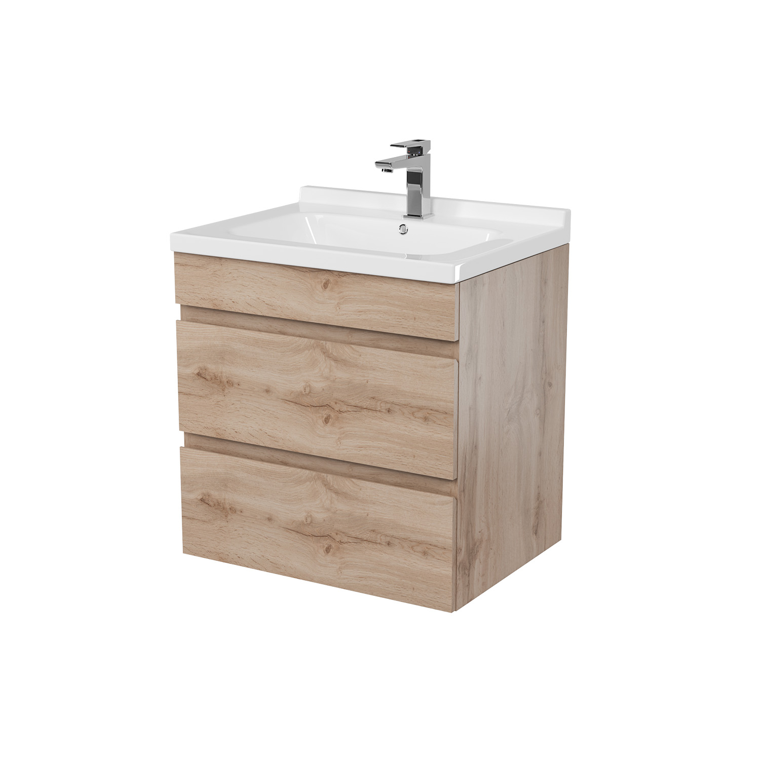 Подвесная тумба Nova Karelia 60 дуб харбор золотой (Simple 60)