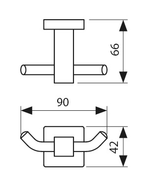 Крючок для ванны Kaiser Canon Br KH-4302 бронза