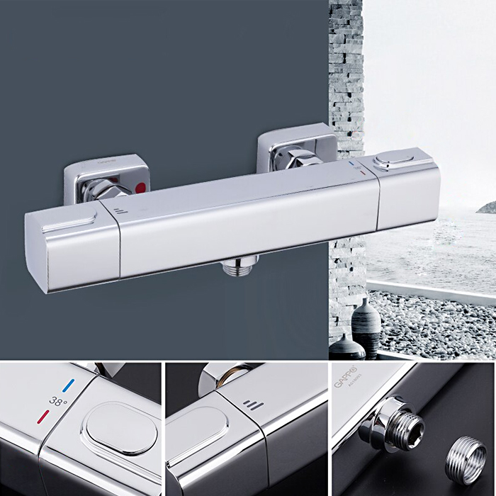 Смеситель для душа с термостатом Gappo G91 G2091 хром