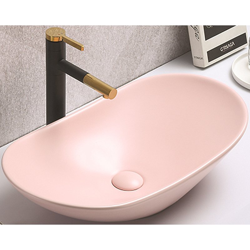 Накладная раковина CeramaLux 61 7811AMP-3 розовая