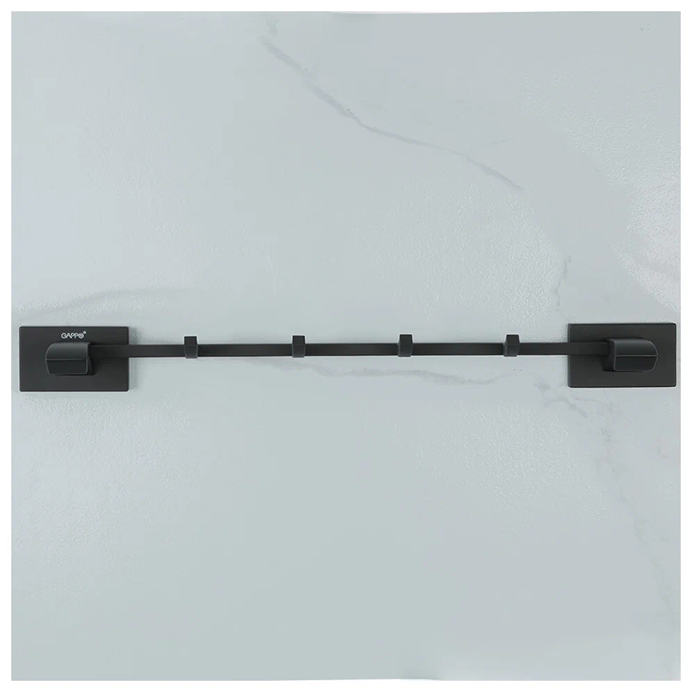 Планка с 4-мя крючками Gappo G07-6 G0716-46 черный