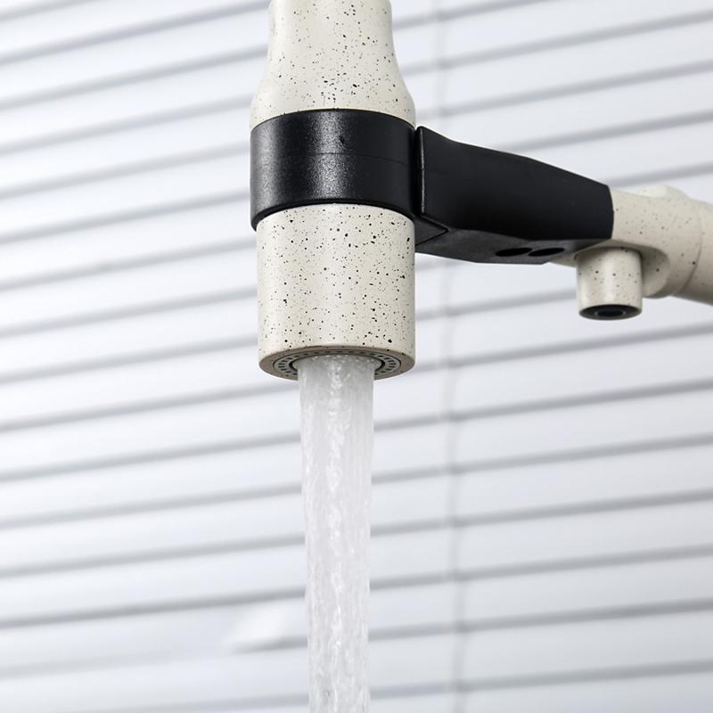 Смеситель для кухни с гибким изливом и фильтром Gappo G4398-81 песочный-черный