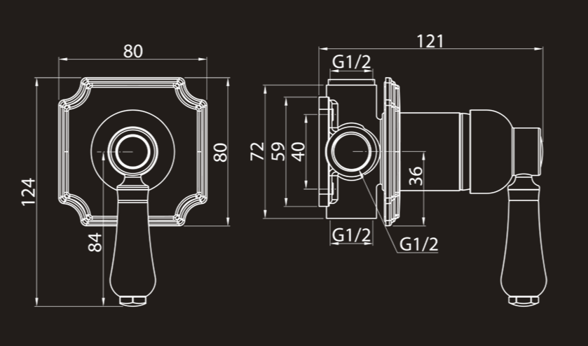 Встраиваемый смеситель для душа Elghansa Terrakota 34C1186 хром