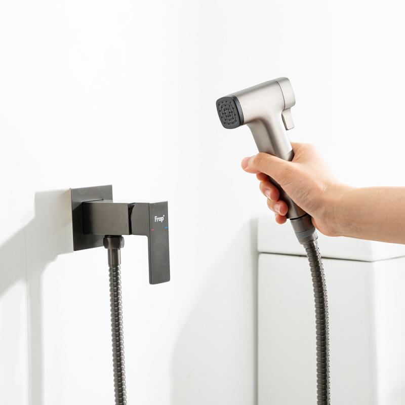 Гигиенический душ встраиваемый Frap H91 F7591-29 оружейная сталь