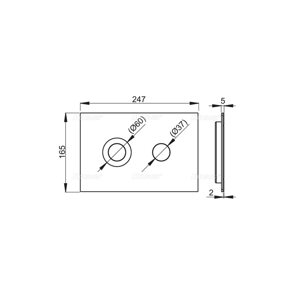 Кнопка для смыва инсталляции Alcaplast Turn-Inox мат/глянец