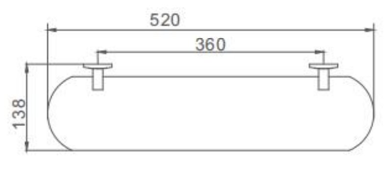 Стеклянная полка Frap F3307