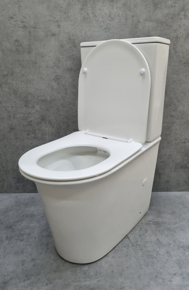 Унитаз-компакт напольный CeramaLux 1222A белый глянцевый