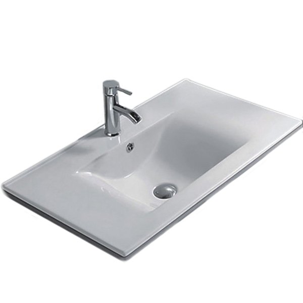 Полувстраиваемая раковина CeramaLux 105 N YJ807-100 белая