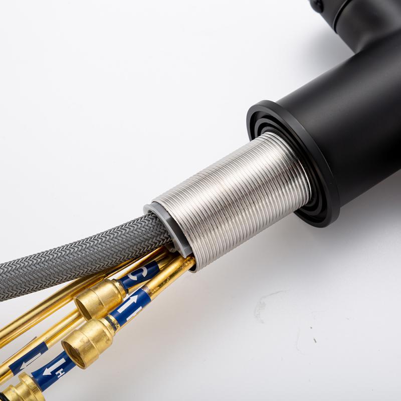 Вытяжной смеситель для кухни с фильтром Frap H96 F4396-36 черный