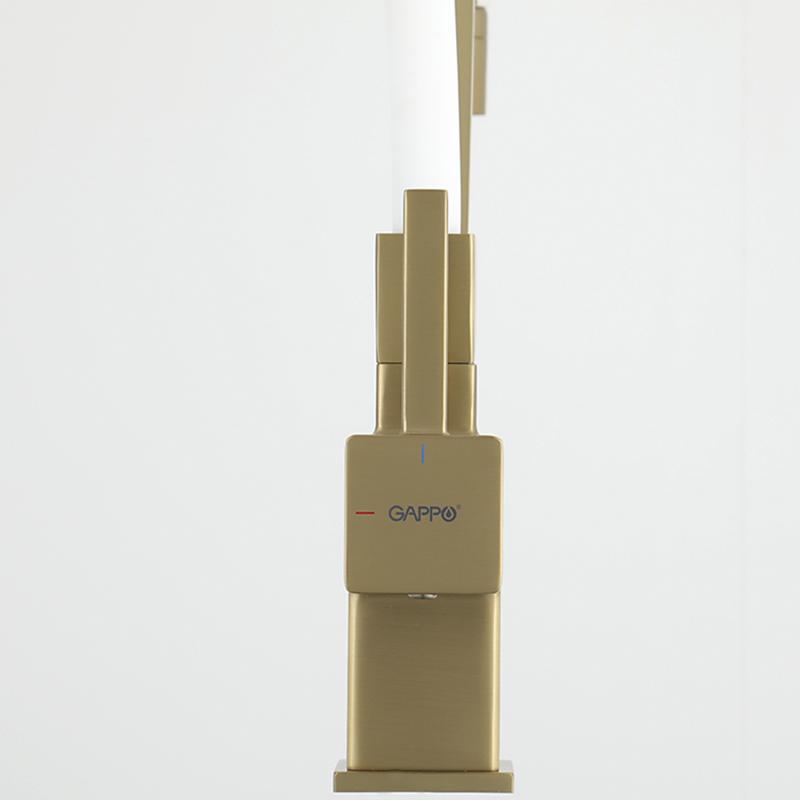 Смеситель для кухни с фильтром Gappo G95 G4395-63 золотой сатин