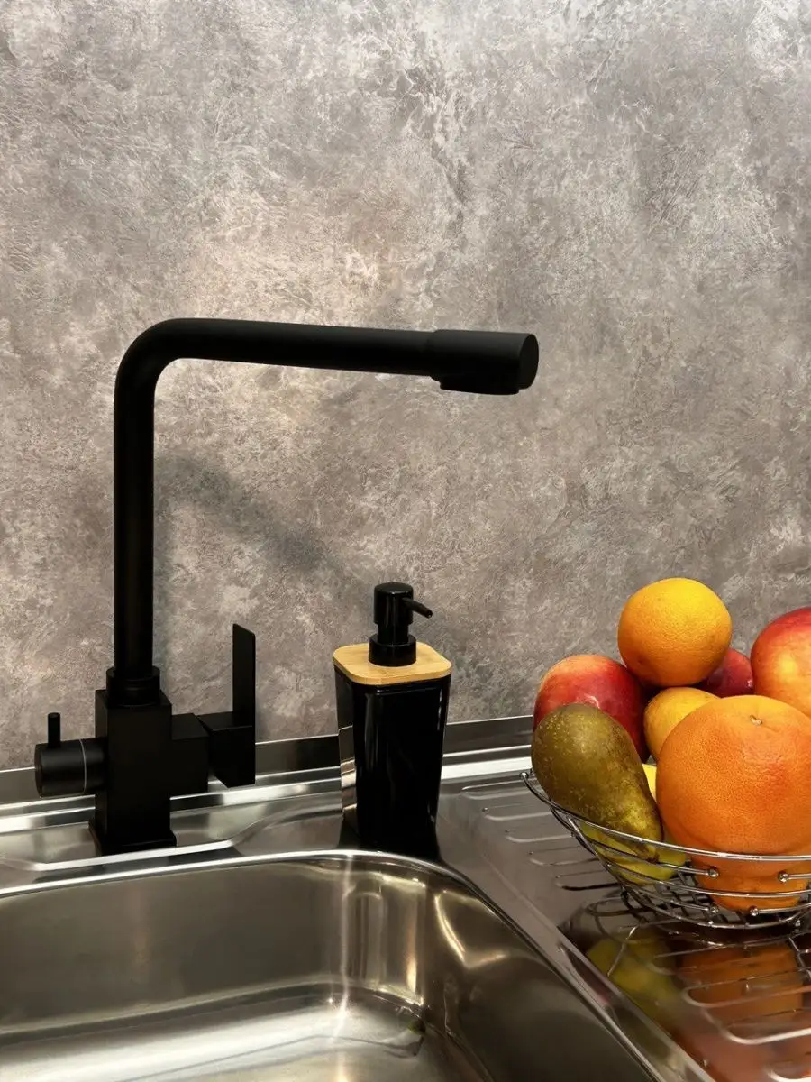 Смеситель для кухни с подключением фильтра ViEiR V15025-C черный