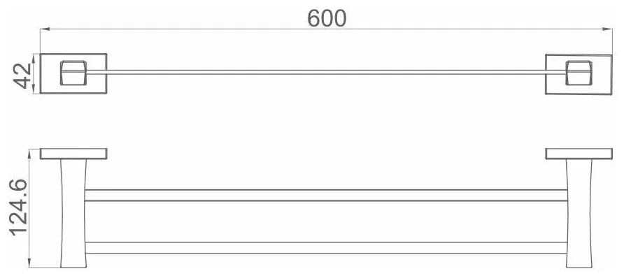 Полотенцедержатель 2-й Gappo G07 G0709 хром