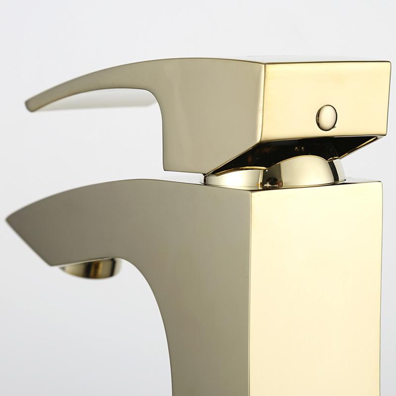 Смеситель для раковины Gappo G07-3 G1007-13 золото