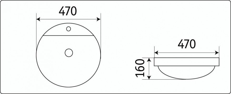 Полувстраиваемая раковина CeramaLux 47 N 7067A белая