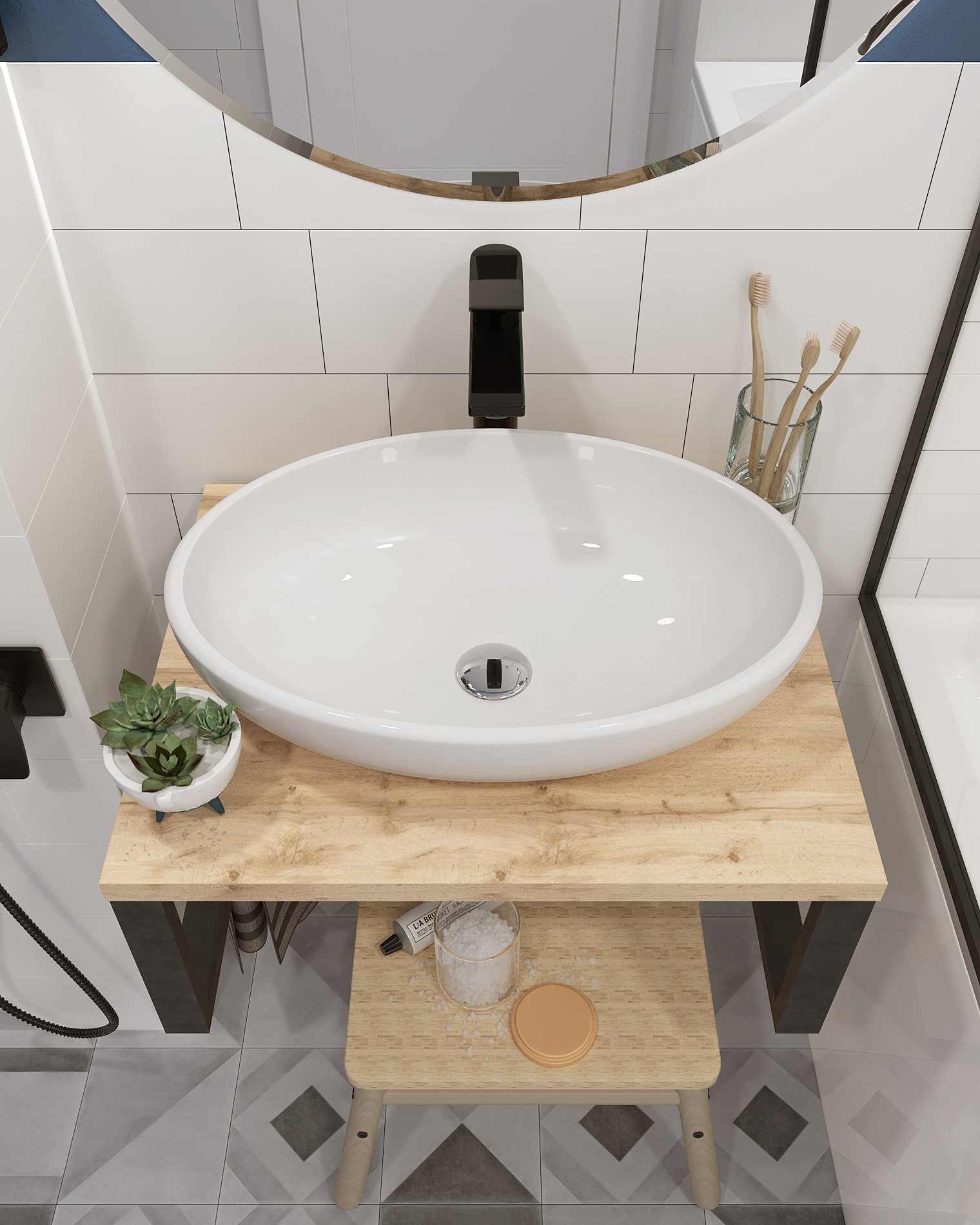 Столешница 1Marka Grunge Loft 60 Дуб Вотан