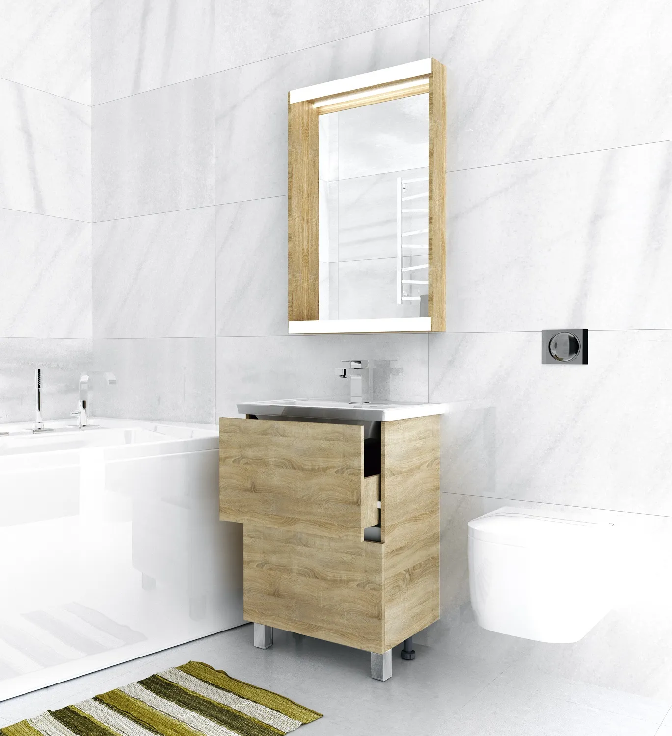 Тумба 1Marka Aris 60Н 2я. Дуб Сонома